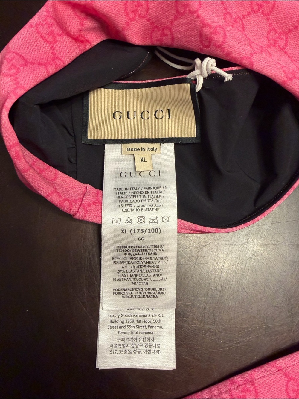 New Authentic Gucci GG Supreme Pink One Piece Swimsuit Size XL - Picture 13 of 15